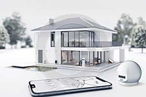 Enhance home safety with CCTV, integrating digital camera technology and real-time surveillance for robust home security technolog photo