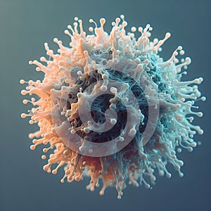 Enhanced Biomolecule Microscopic Illustration