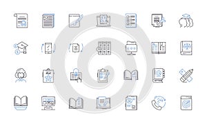Enhanced learning line icons collection. Adaptivity, Brain-based, Cognition, Conceptual, Critical-thinking