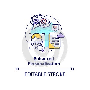 Enhanced personalization concept icon