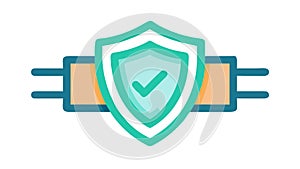 Enhanced Security Shield Icon for Advanced Protection, vector design Generative AI