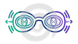 Enhanced Vision Data Flow, Perceptive Technology, vector design Generative AI