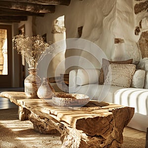 Enhancing durability highlighting natural wax or oil finishes on coffee tables for longevity photo
