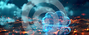 Enhancing Global Connectivity with Cloud Networking Technology. Concept Cloud Networking