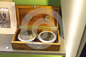 Enigma machine displayed on Museum of Polish Army AK photo