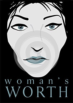 Enigmatic Face: Woman\'s Worth