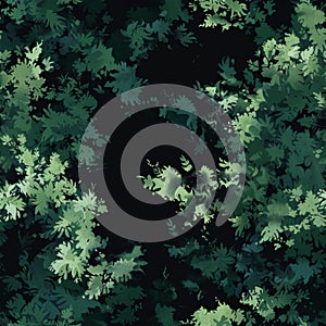 Enigmatic Forest Canopy - Dark Green Foliage Texture Background