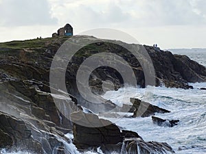 Enigmatic Ruins of Pointe du Percho on Quiberon\'s Cote Sauvage: A Journey Through Time Amidst the Power of Nature photo