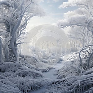 Enigmatic Snow-Covered Landscape