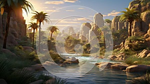 Enigmatic Tropics: Tracing An Early Line Through A Desert Oasis photo