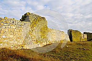 Enisala medieval Fortress in Dobrogea Region-inside the walls.