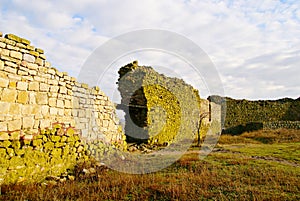 Enisala medieval Fortress in Dobrogea Region-inside the walls.