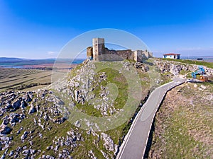 Enisala medieval fortress in Dobrogea, Romania