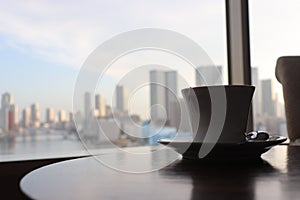 Enjoy coffee in the morrning