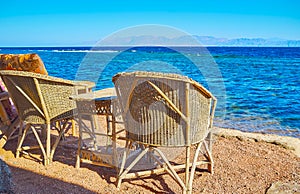 Enjoy Aqaba gulf from Dahab beach, Sinai, Egypt