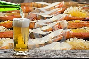 Enjoy beer with grilled giant shrimp.