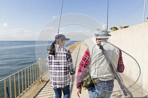 Enjoy couple lure fishing