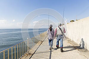 Enjoy couple lure fishing