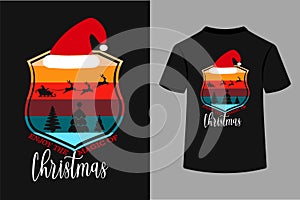 Enjoy The Magic Of Christmas Typography T-Shirt Design