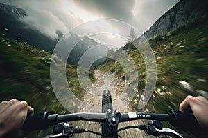 Enjoy mountain bike - AI generated
