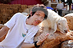 Enjoy in sheep farm