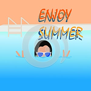 Enjoy summer Beach Vector Design