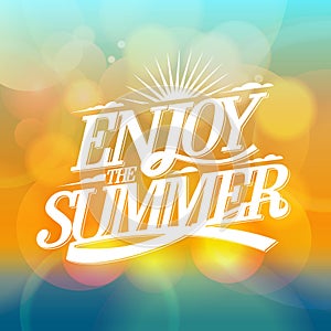 Enjoy the summer bright poster.