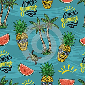 Enjoy summer colorful seamless pattern