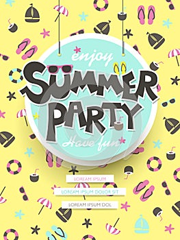 Enjoy summer party poster