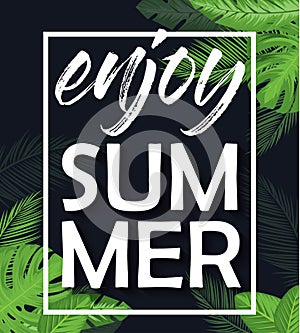 Enjoy summer vector poster