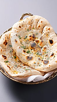 Enjoy Tandoori naan, a classic accompaniment to Indian dishes.