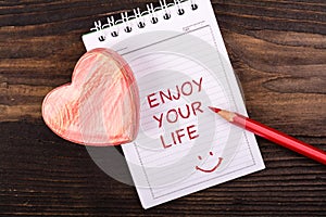 Enjoy your life handwritten