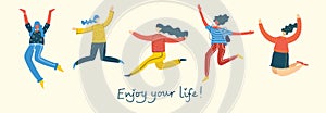 Enjoy your life! illustration background