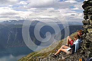 Enjoying the Aurlandsfjord