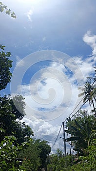 Enjoying a beutiful Sky at noon n feels happy