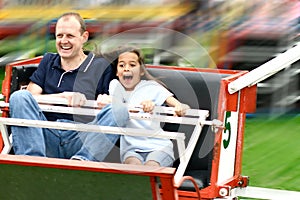 Enjoying the fast octopus ride