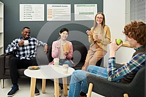 Enjoying Group Study Session in Classroom Setting