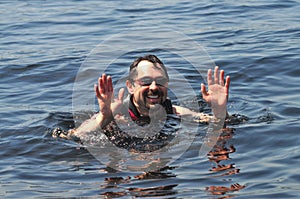 Enjoying at a lake