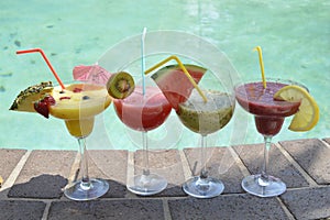 Enjoying by the pool