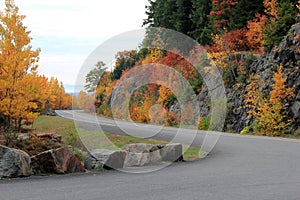 Enjoying the views from a curving road up the mountainside