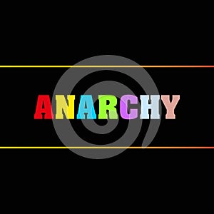 anarchy word block on black