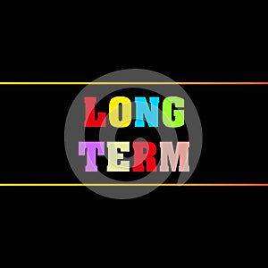 long term word block on black