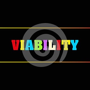 viability word block on black