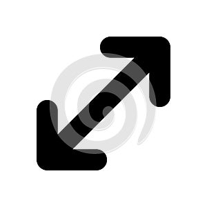 Enlarge black glyph ui icon