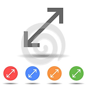 Enlarge resize icon vector logo with isolated background