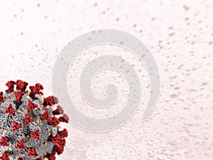 Enlarged Isolated Coronavirus, MERS, SARS Covid-19 celi