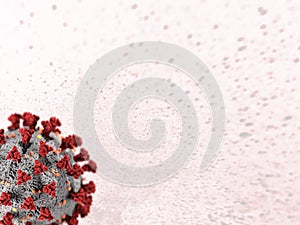 Enlarged Isolated Coronavirus, MERS, SARS Covid-19 celi photo