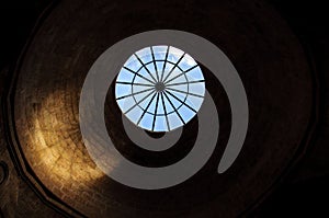 Enlarged skylight in museum