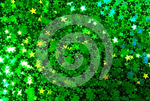 Enlarged starry green background