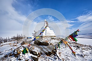 Enlightenment Stupa. Ogoy Island. Lake Baikal